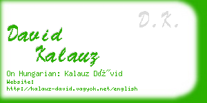 david kalauz business card